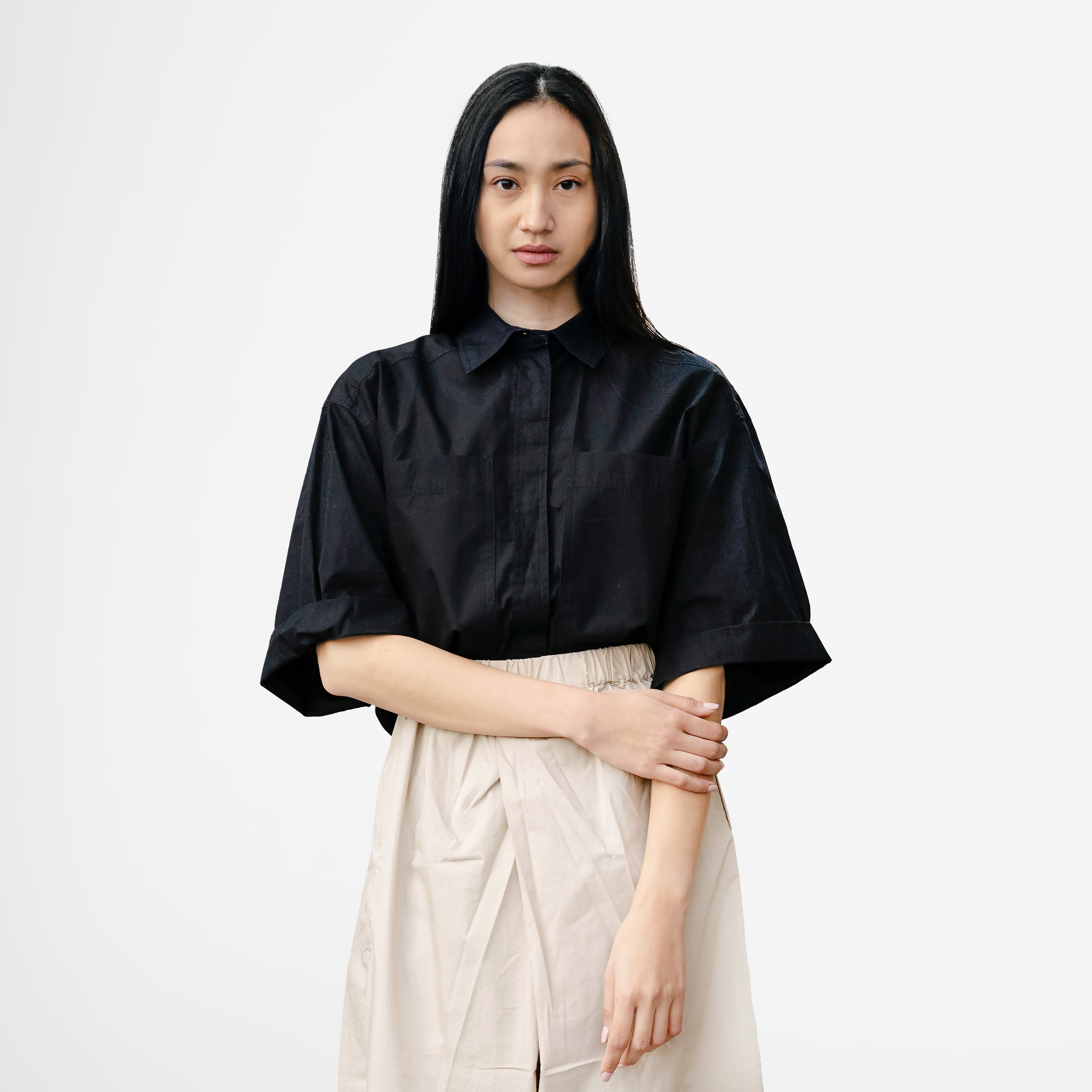 Black Oversized Blouse